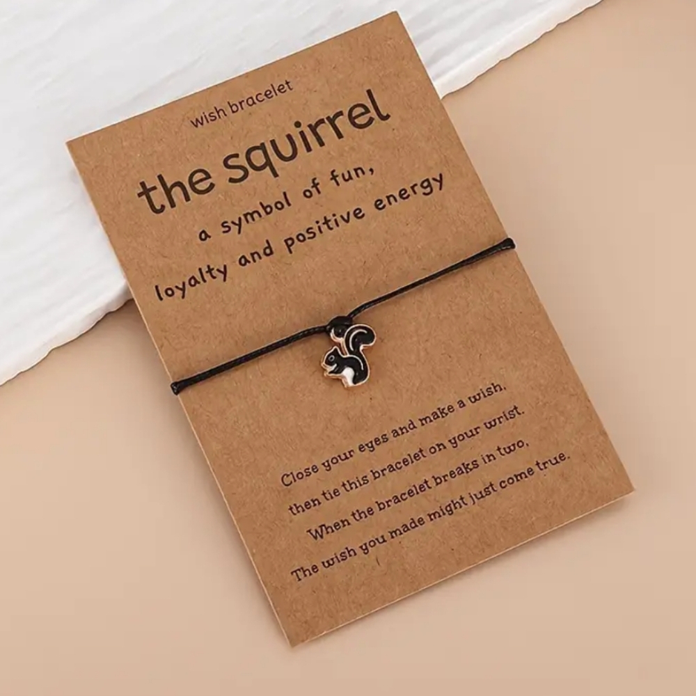Silly squirrel wish bracelet, a symbol of fun loyalty and positive energy New